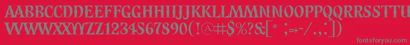 Evil Font – Gray Fonts on Red Background