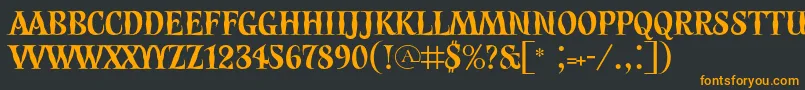 Evil Font – Orange Fonts on Black Background