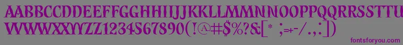 Evil Font – Purple Fonts on Gray Background