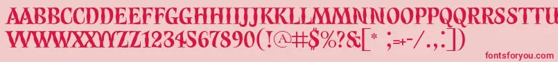 Evil Font – Red Fonts on Pink Background