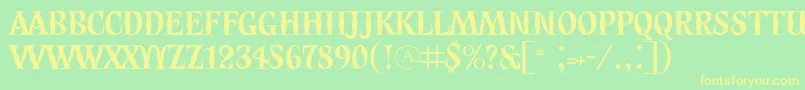 Evil Font – Yellow Fonts on Green Background
