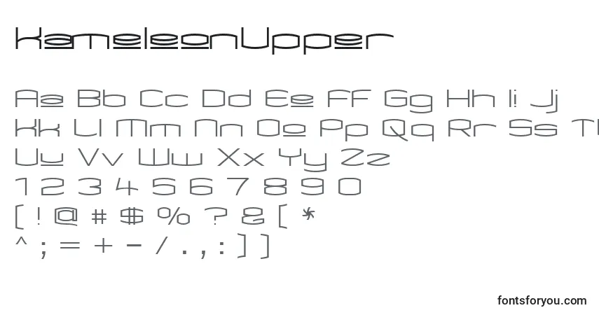 Schriftart KameleonUpper – Alphabet, Zahlen, spezielle Symbole