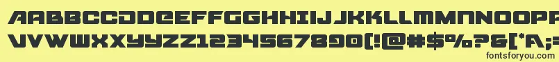 Aircruiser Font – Black Fonts on Yellow Background