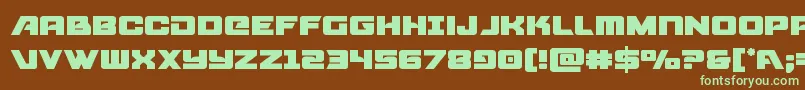 Aircruiser Font – Green Fonts on Brown Background