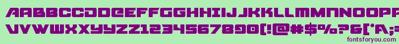 Aircruiser Font – Purple Fonts on Green Background