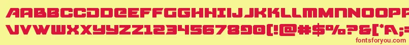 Aircruiser Font – Red Fonts on Yellow Background