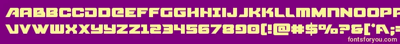 Aircruiser Font – Yellow Fonts on Purple Background