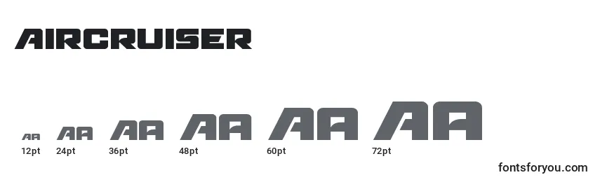 Размеры шрифта Aircruiser