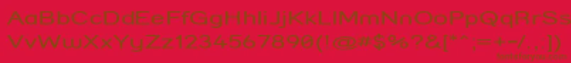 StreetCompressed-Schriftart – Braune Schriften auf rotem Hintergrund