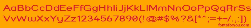StreetCompressed Font – Red Fonts on Orange Background
