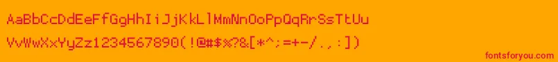 More about Proggytiny Font Proggytiny Font – Red Fonts on Orange Background