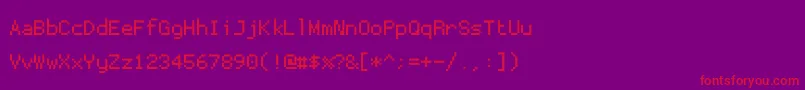 Proggytiny Font – Red Fonts on Purple Background
