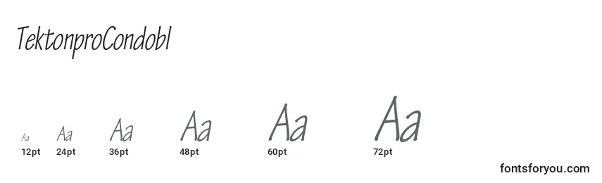 TektonproCondobl Font Sizes