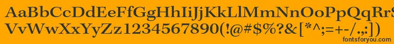 KeplerstdMediumext Font – Black Fonts on Orange Background