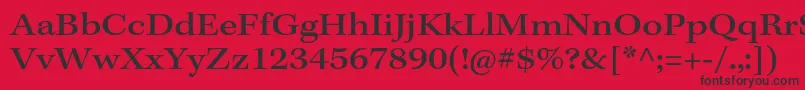 KeplerstdMediumext Font – Black Fonts on Red Background