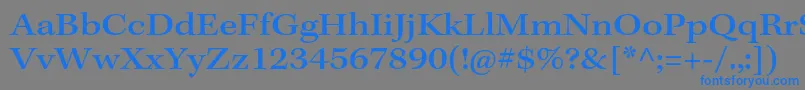 フォントKeplerstdMediumext – 灰色の背景に青い文字