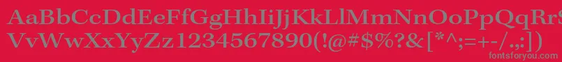 KeplerstdMediumext Font – Gray Fonts on Red Background