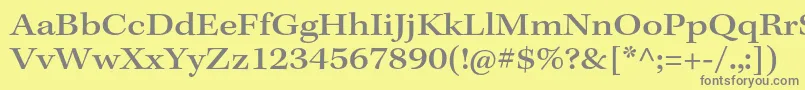 KeplerstdMediumext Font – Gray Fonts on Yellow Background