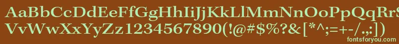 KeplerstdMediumext Font – Green Fonts on Brown Background