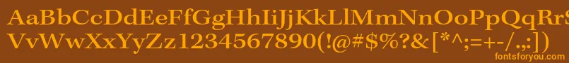 KeplerstdMediumext Font – Orange Fonts on Brown Background