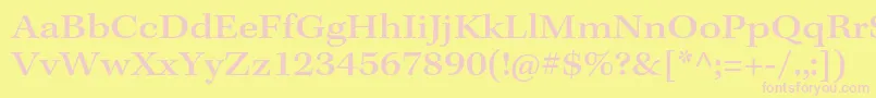 KeplerstdMediumext Font – Pink Fonts on Yellow Background