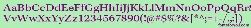 KeplerstdMediumext Font – Purple Fonts on Green Background