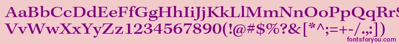 KeplerstdMediumext Font – Purple Fonts on Pink Background