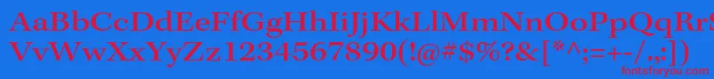 KeplerstdMediumext Font – Red Fonts on Blue Background