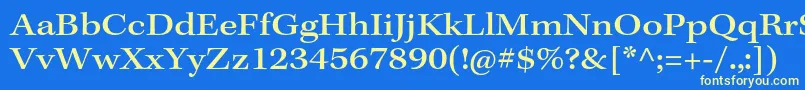 KeplerstdMediumext Font – Yellow Fonts on Blue Background