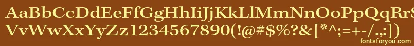 KeplerstdMediumext Font – Yellow Fonts on Brown Background