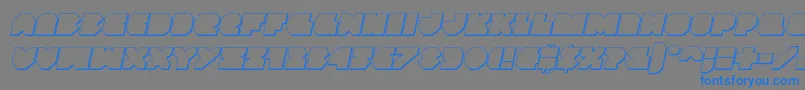 Vxrocket3Dital Font – Blue Fonts on Gray Background