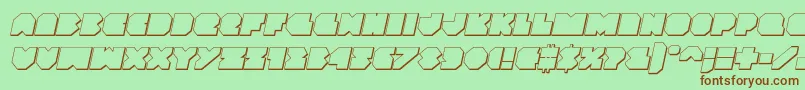 Vxrocket3Dital Font – Brown Fonts on Green Background