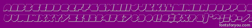 Vxrocket3Dital Font – Green Fonts on Purple Background