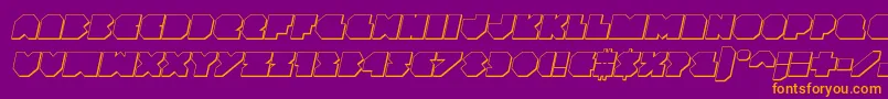 Vxrocket3Dital Font – Orange Fonts on Purple Background