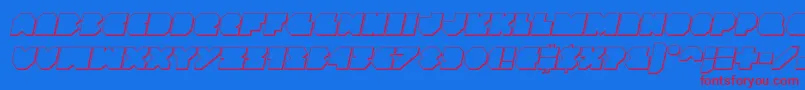 Vxrocket3Dital Font – Red Fonts on Blue Background