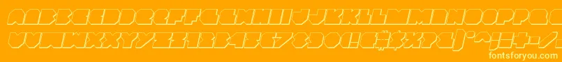 Vxrocket3Dital Font – Yellow Fonts on Orange Background