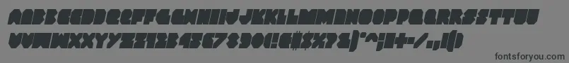 フォントVxrocketcondital – 黒い文字の灰色の背景