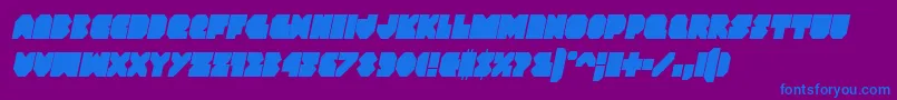 Vxrocketcondital Font – Blue Fonts on Purple Background