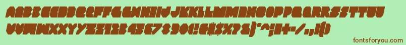 Vxrocketcondital Font – Brown Fonts on Green Background