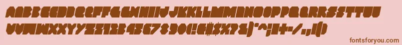 Vxrocketcondital Font – Brown Fonts on Pink Background