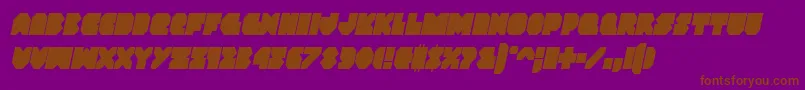 Vxrocketcondital Font – Brown Fonts on Purple Background