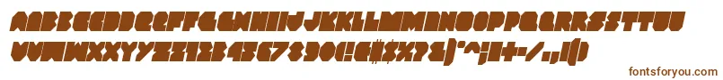 Шрифт Vxrocketcondital – коричневые шрифты на белом фоне