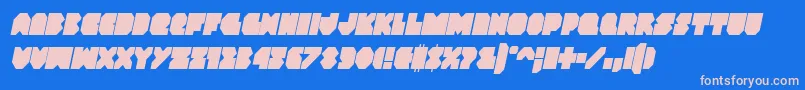 Vxrocketcondital Font – Pink Fonts on Blue Background