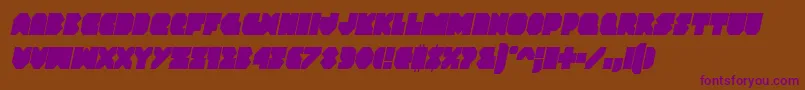 Vxrocketcondital Font – Purple Fonts on Brown Background