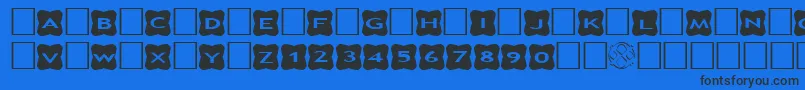 AlphashapesCrosses3 Font – Black Fonts on Blue Background