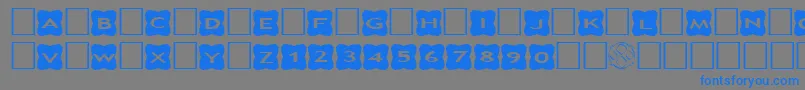 AlphashapesCrosses3 Font – Blue Fonts on Gray Background