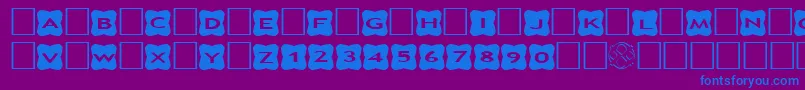 AlphashapesCrosses3 Font – Blue Fonts on Purple Background