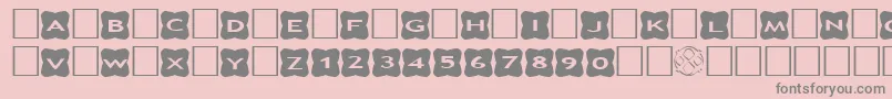 AlphashapesCrosses3 Font – Gray Fonts on Pink Background