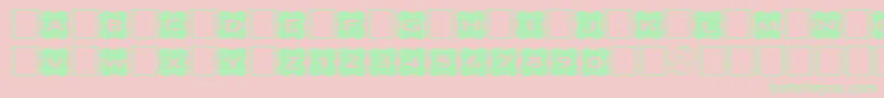 AlphashapesCrosses3 Font – Green Fonts on Pink Background