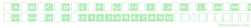 AlphashapesCrosses3 Font – Green Fonts on White Background